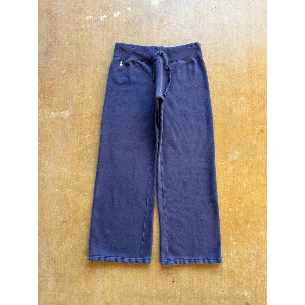VTG Ralph Lauren Sport Polo Wide Leg Baggy Cotton Sweatpants Heavy WMS 32x29
